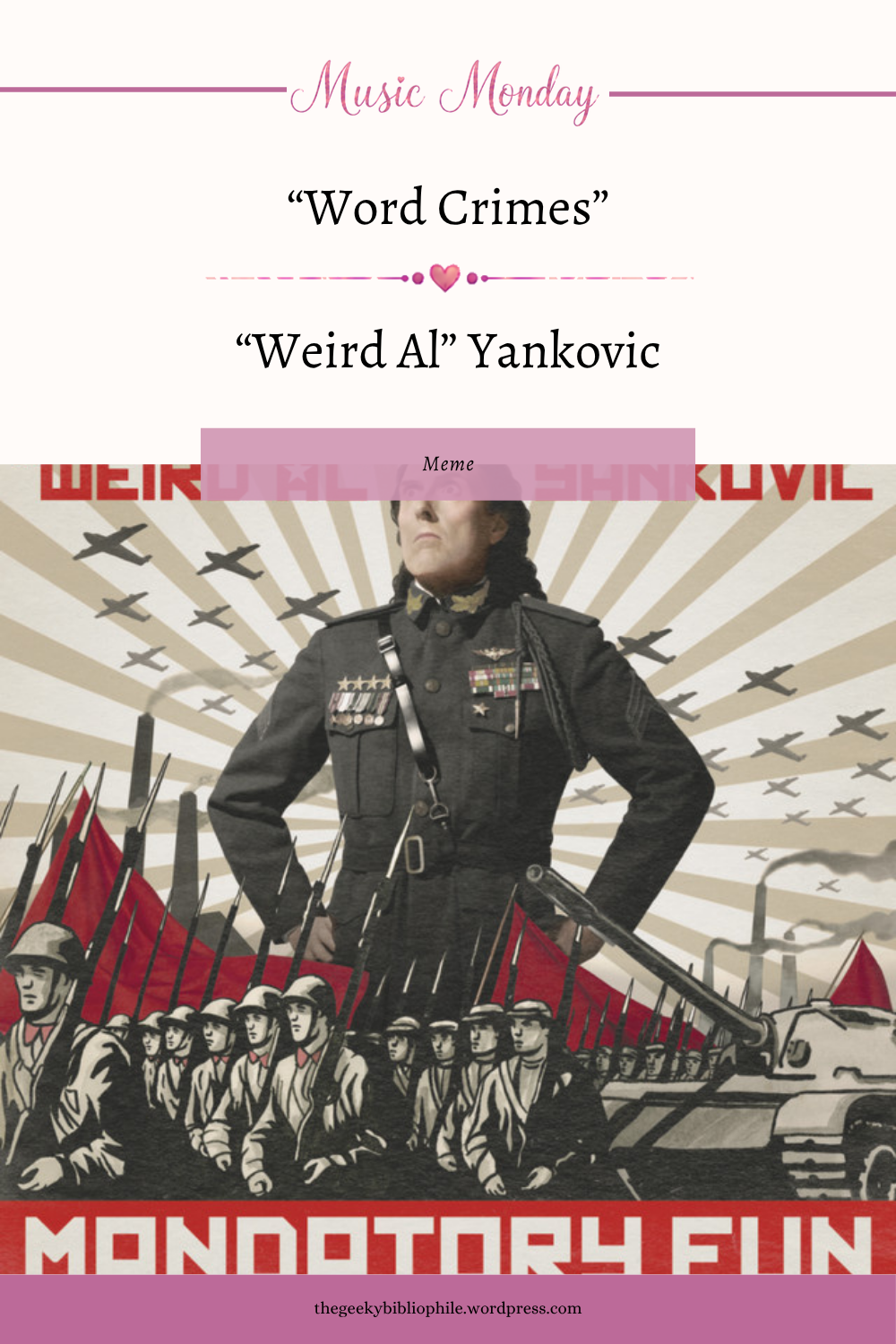 Lundi en Musique : "Word Crimes" de "Weird Al" Yankovic - The Geeky Bibliphile